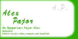 alex pajor business card